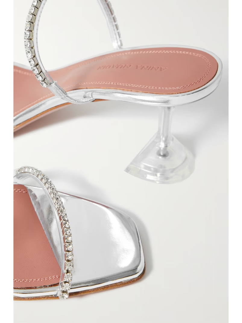 Gilda crystal-embellished PVC mules Gilda crystal-embellished PVC mules