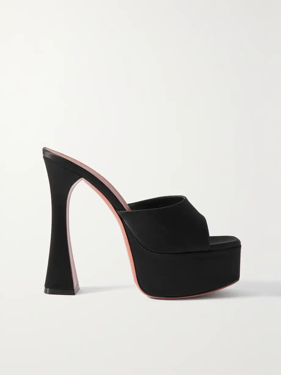 Dalida satin platform mules Dalida satin platform mules