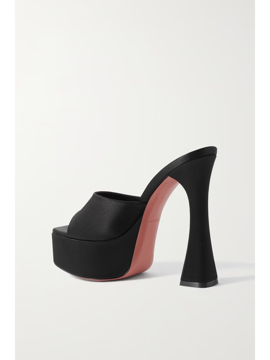 Dalida satin platform mules Dalida satin platform mules