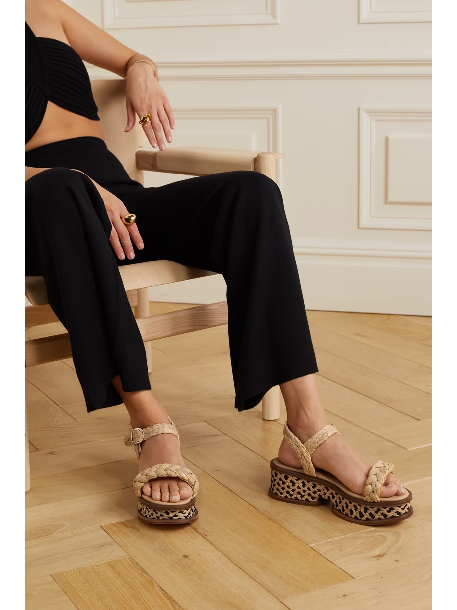 Michael braided raffia sandals Michael braided raffia sandals