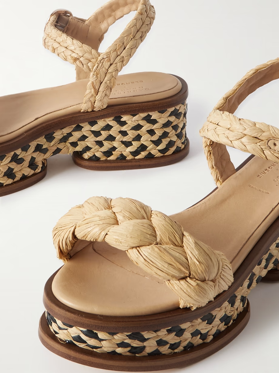 Michael braided raffia sandals Michael braided raffia sandals