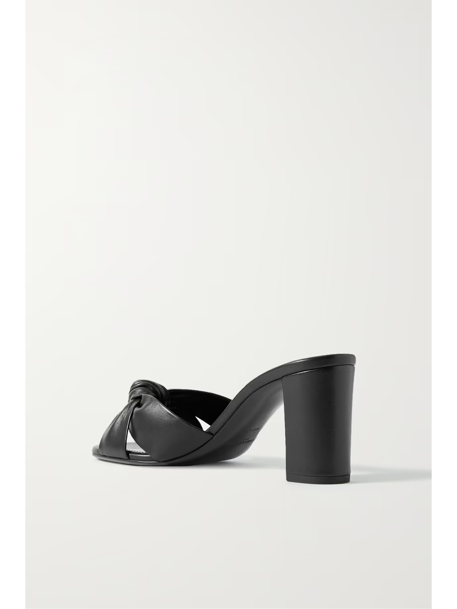Bianca knotted leather mules Bianca knotted leather mules