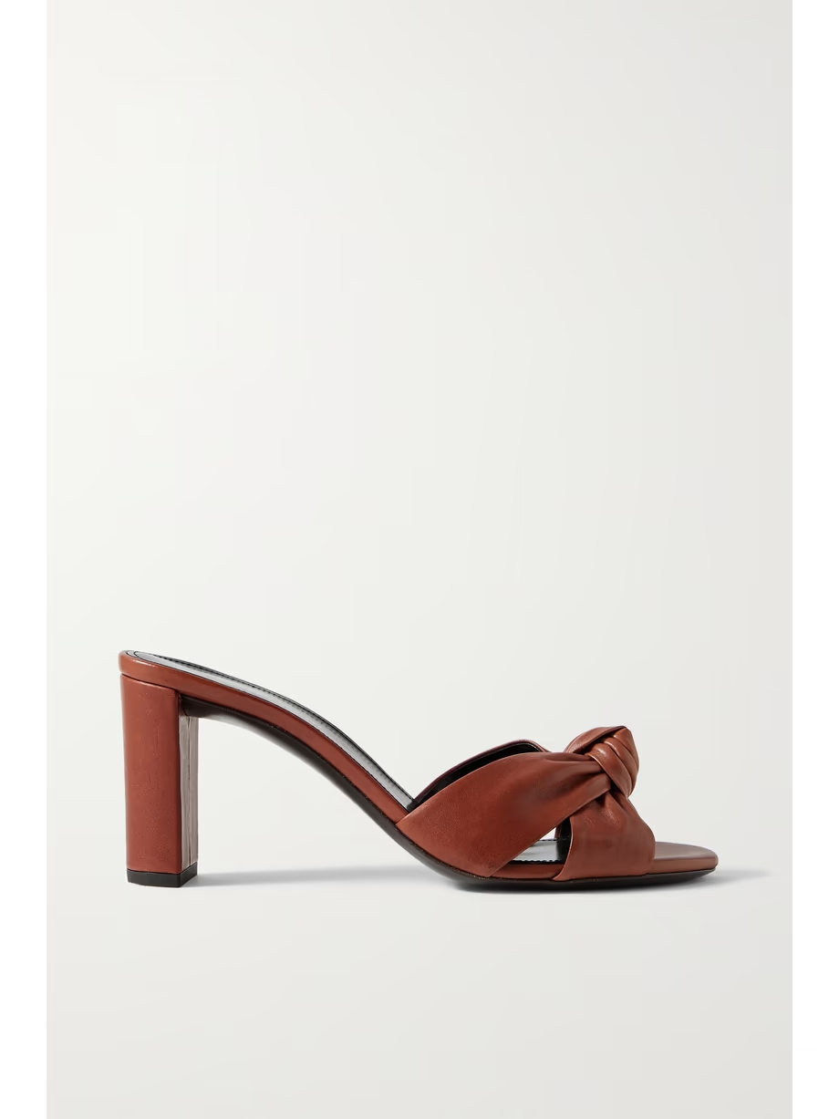 Bianca knotted leather mules Bianca knotted leather mules
