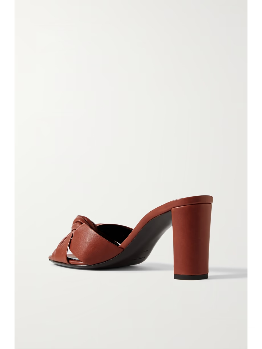 Bianca knotted leather mules Bianca knotted leather mules
