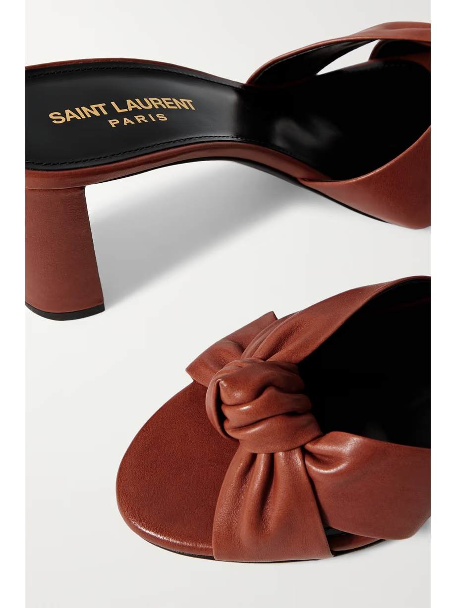 Bianca knotted leather mules Bianca knotted leather mules