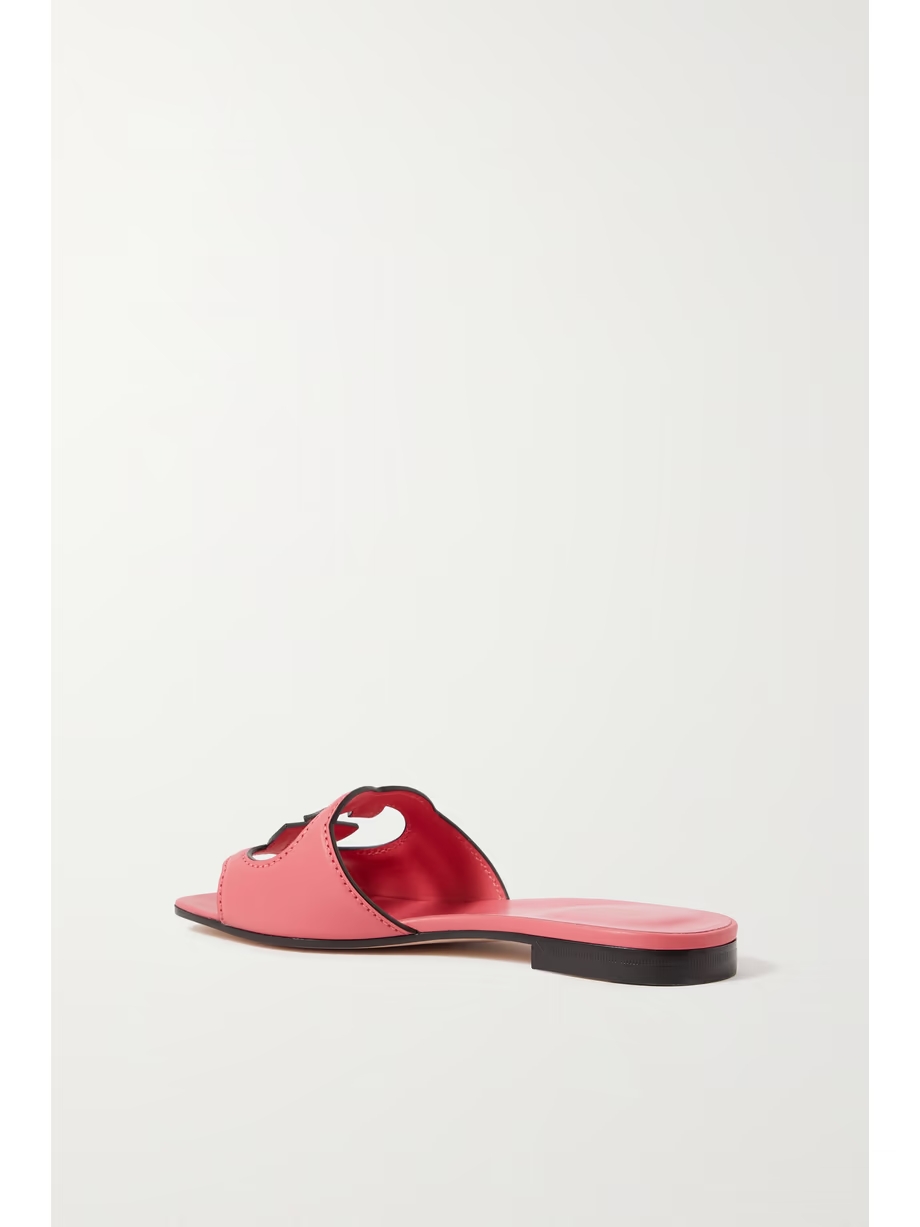 Cutout leather slides Cutout leather slides