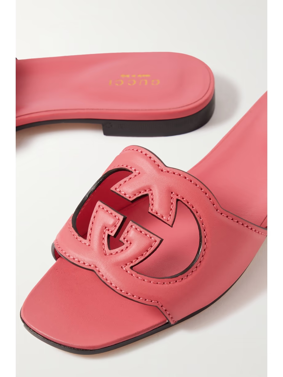Cutout leather slides Cutout leather slides