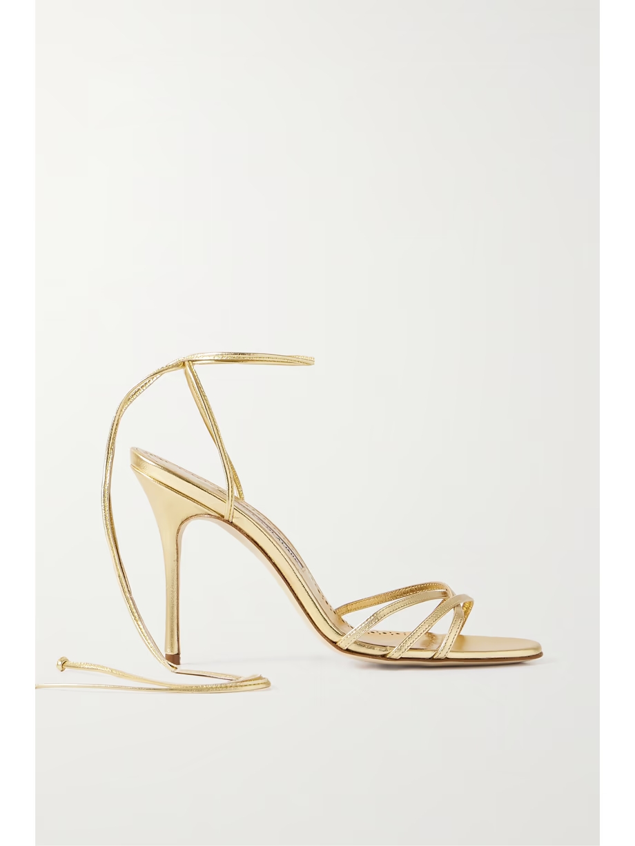 Leva 105 metallic leather sandals Leva 105 metallic leather sandals
