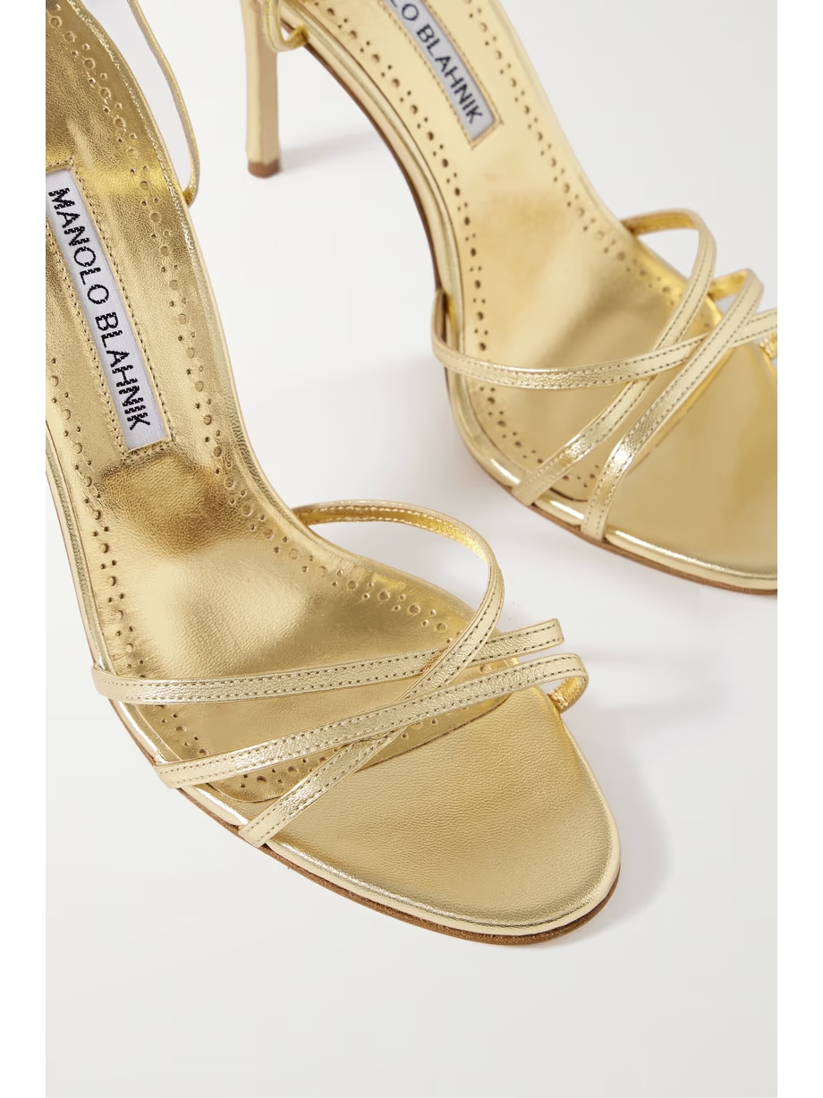 Leva 105 metallic leather sandals Leva 105 metallic leather sandals