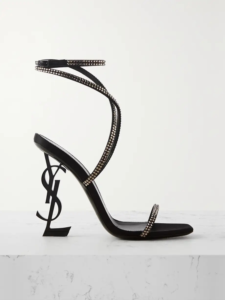 Opyum 110 crystal-embellished satin sandals Opyum 110 crystal-embellished satin sandals