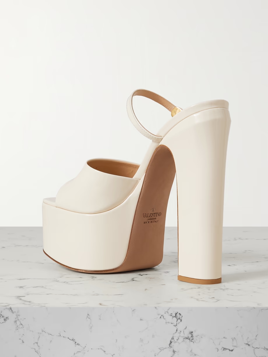 Valentino Garavani Tan-Go 155 patent-leather platform mules Valentino Garavani Tan-Go 155 patent-leather platform mules
