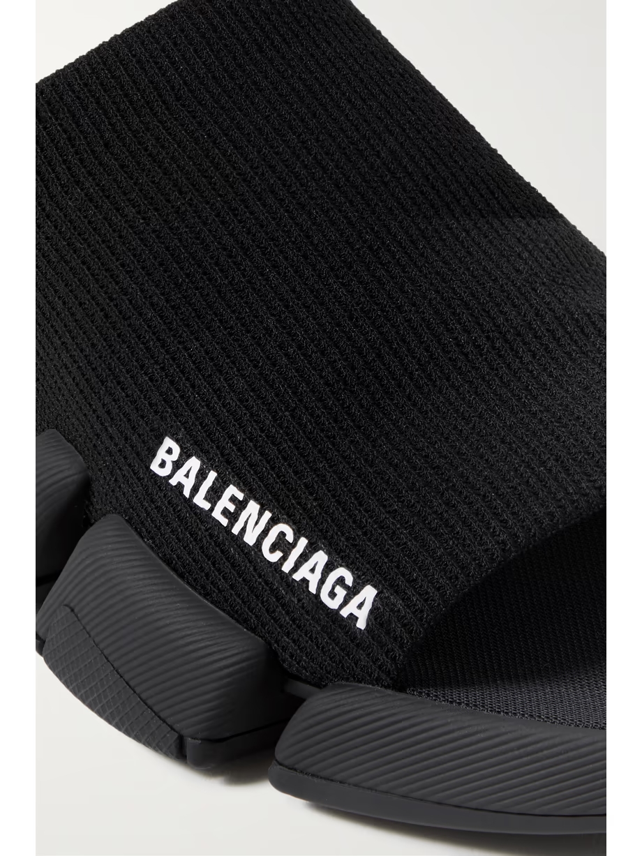 Speed 2.0 logo-print stretch-knit slides Speed 2.0 logo-print stretch-knit slides
