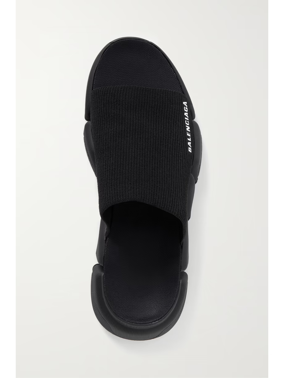 Speed 2.0 logo-print stretch-knit slides Speed 2.0 logo-print stretch-knit slides