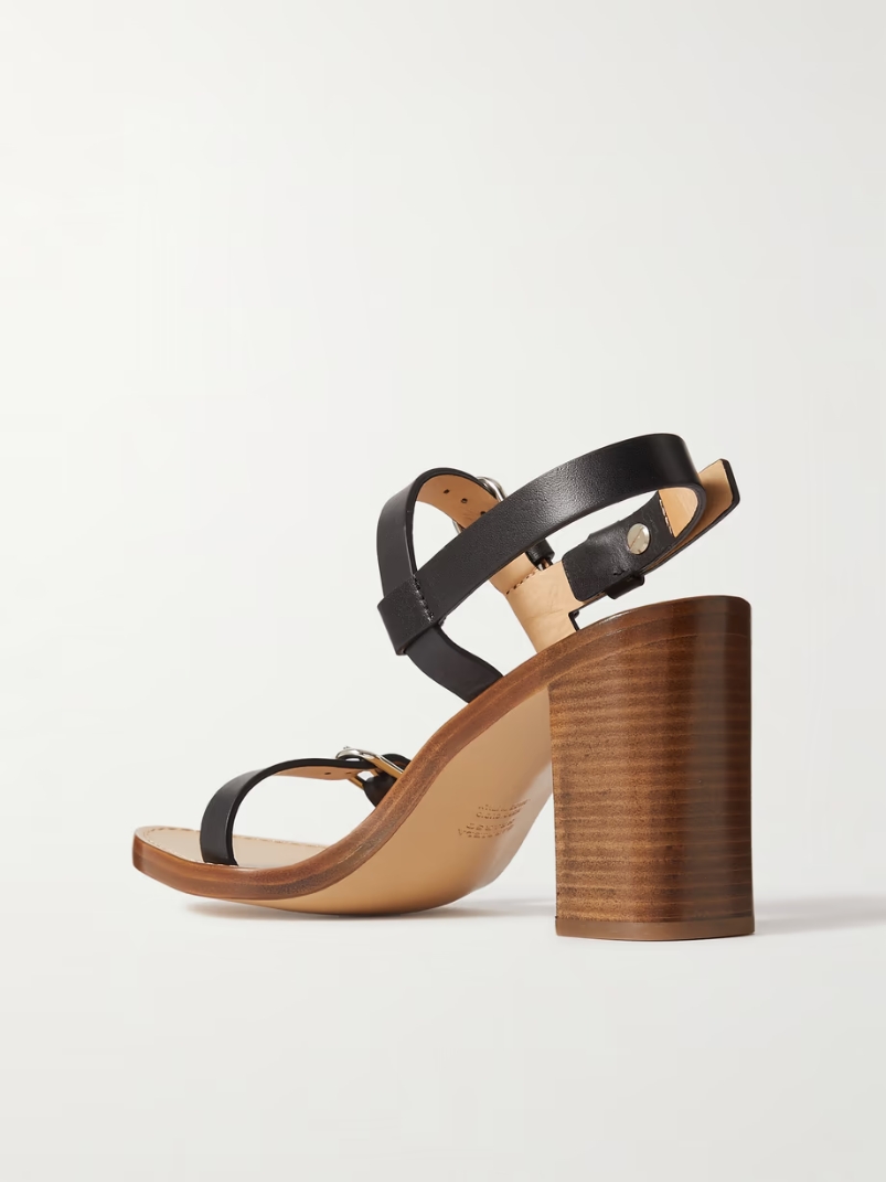 Miraya buckled leather slingback sandals Miraya buckled leather slingback sandals