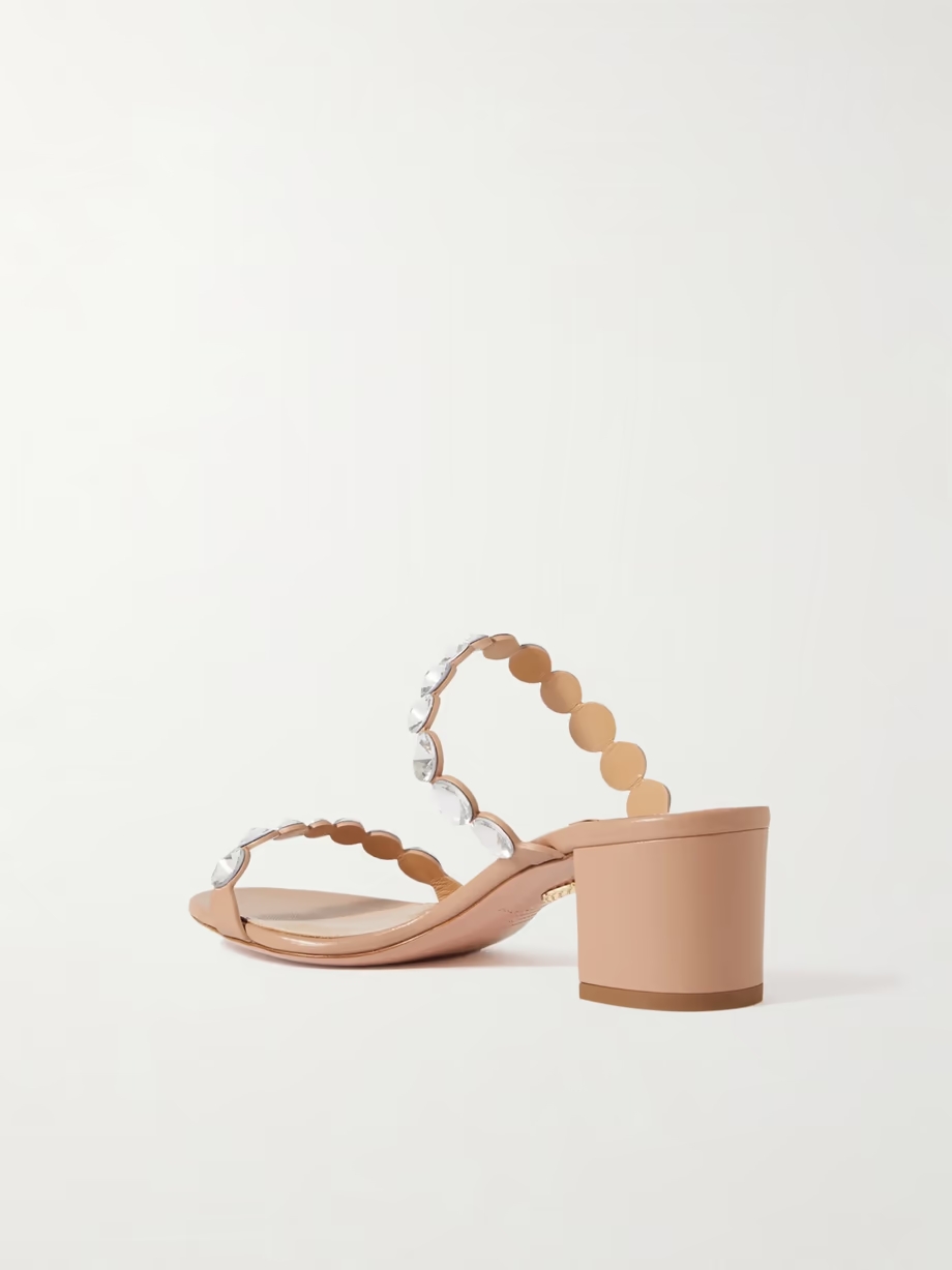 Maxi-Tequila 50 crystal-embellished leather sandals Maxi-Tequila 50 crystal-embellished leather sandals