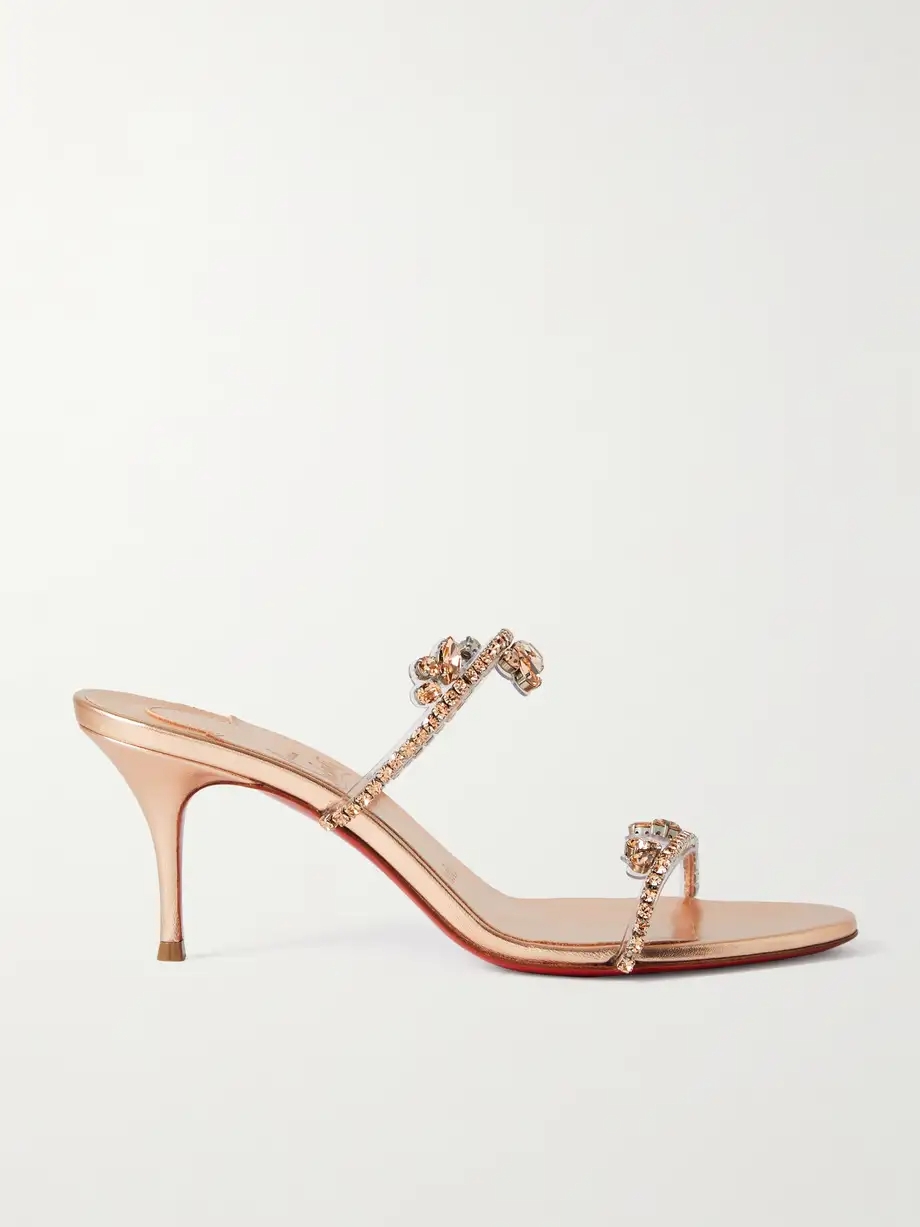 Just Queen 70 crystal-embellished PVC mules Just Queen 70 crystal-embellished PVC mules