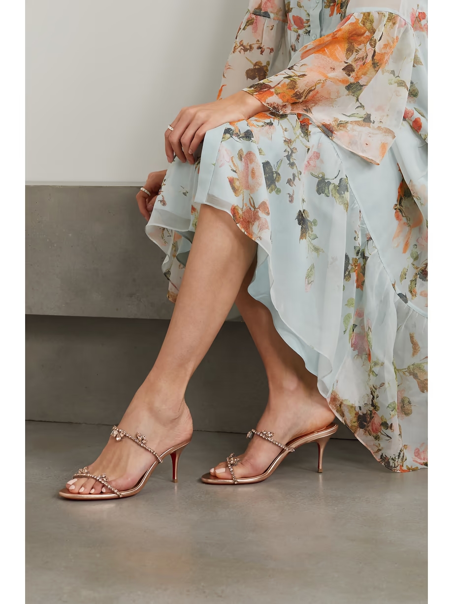 Just Queen 70 crystal-embellished PVC mules Just Queen 70 crystal-embellished PVC mules
