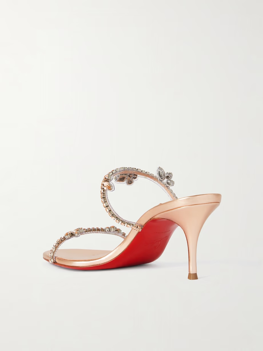 Just Queen 70 crystal-embellished PVC mules Just Queen 70 crystal-embellished PVC mules