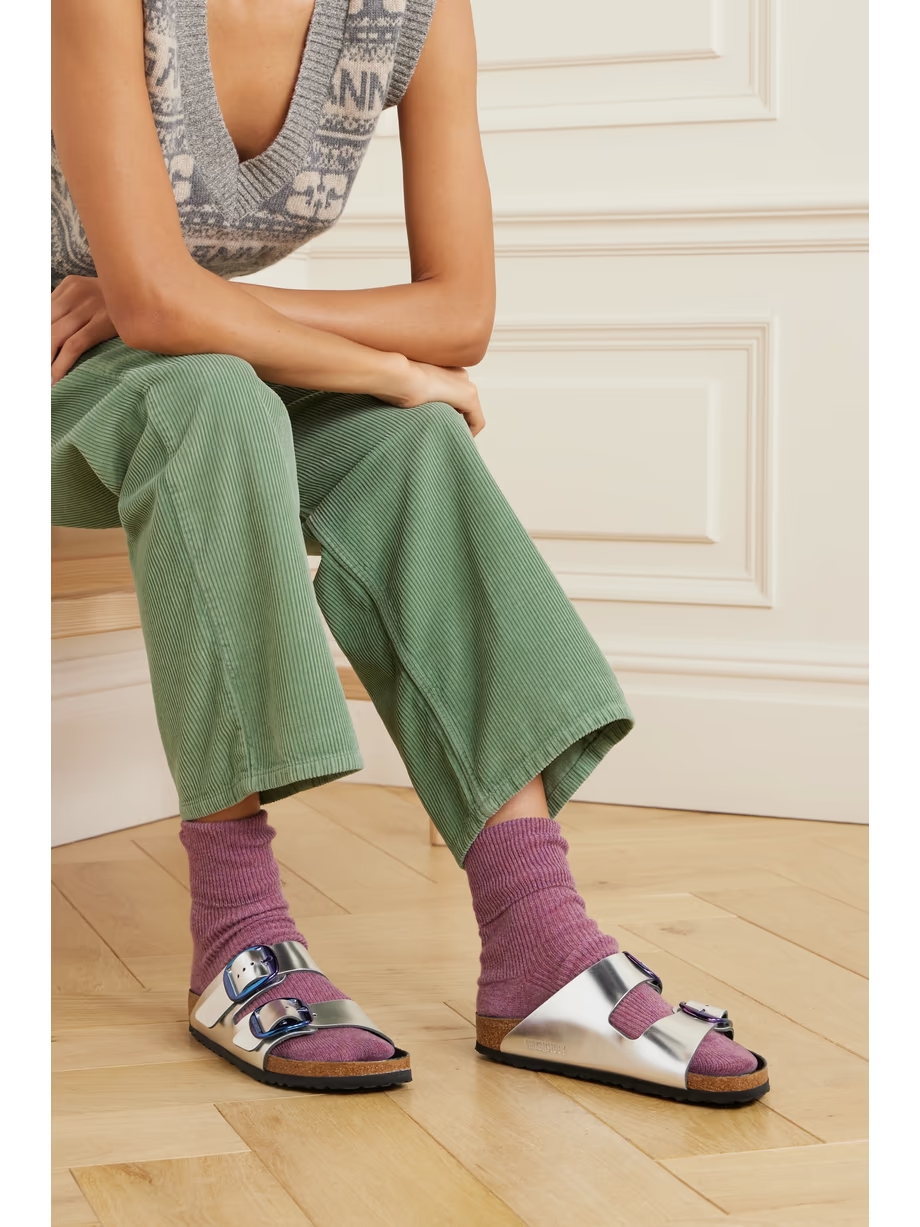 Arizona Big Buckle Lena metallic leather sandals Arizona Big Buckle Lena metallic leather sandals