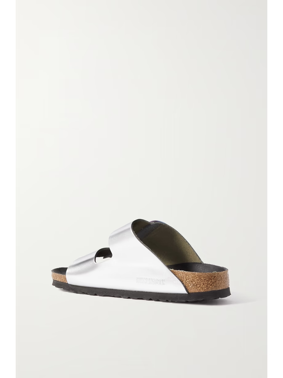 Arizona Big Buckle Lena metallic leather sandals Arizona Big Buckle Lena metallic leather sandals