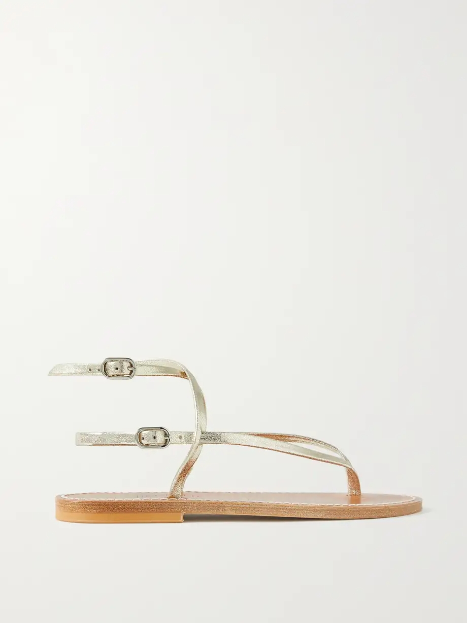 + NET SUSTAIN Abako metallic leather sandals + NET SUSTAIN Abako metallic leather sandals