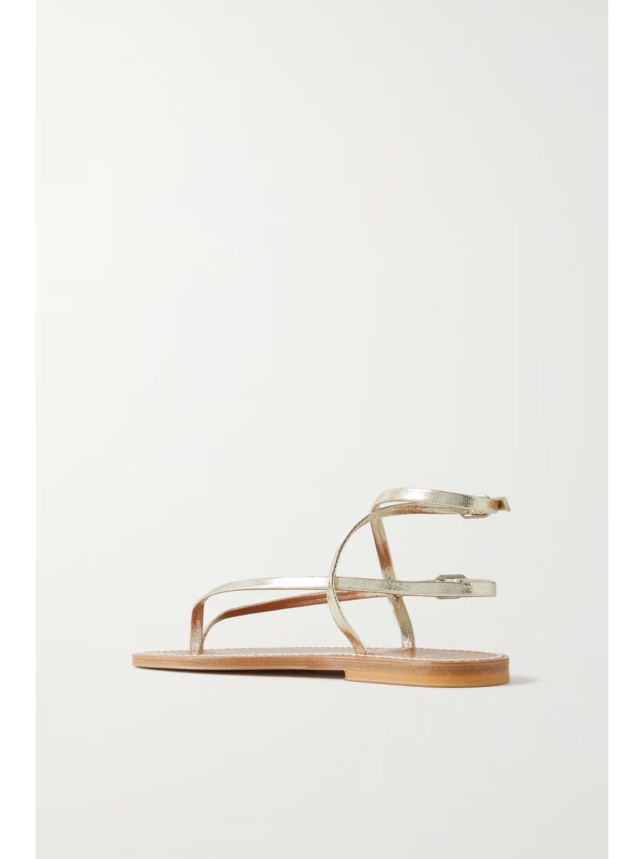 + NET SUSTAIN Abako metallic leather sandals + NET SUSTAIN Abako metallic leather sandals