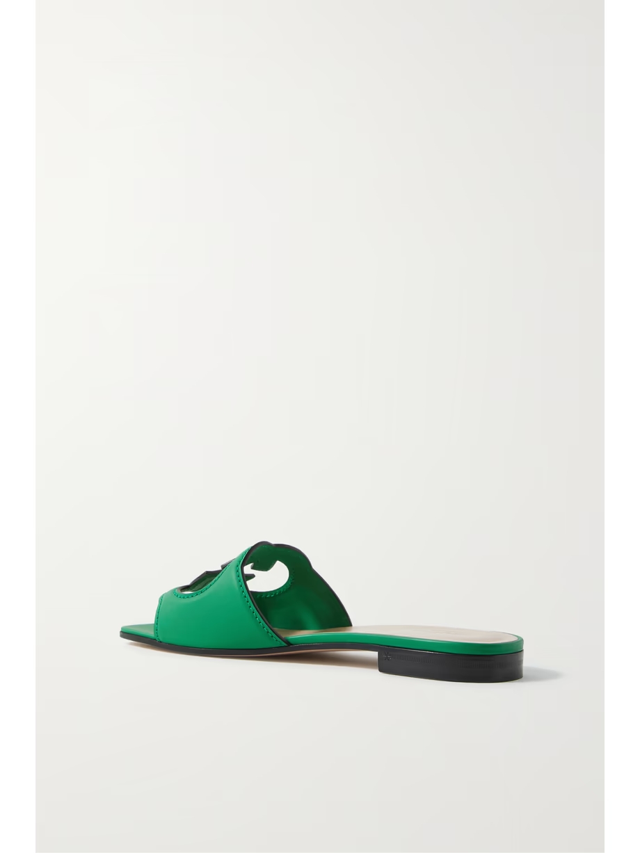 Cutout leather slides Cutout leather slides