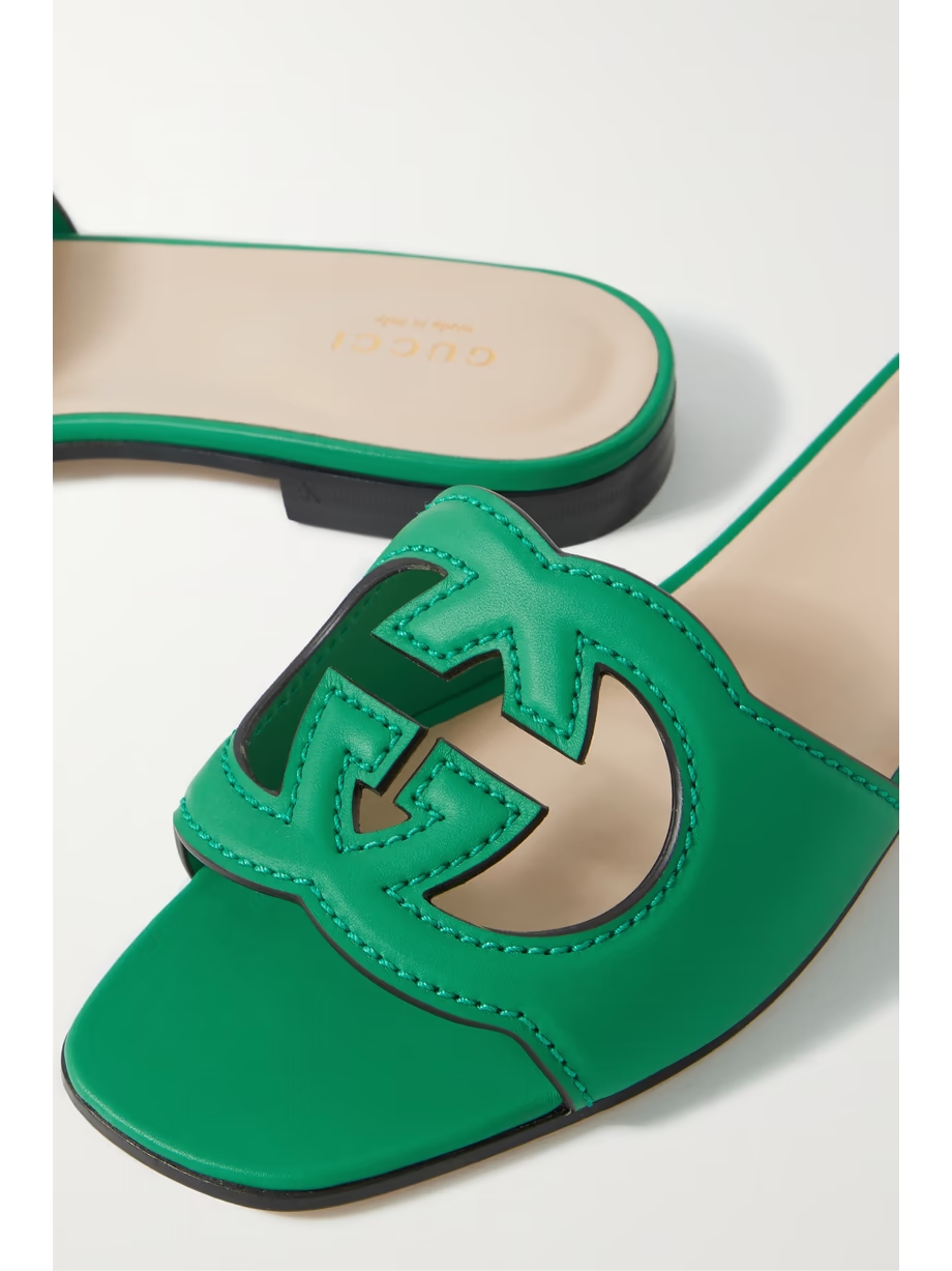 Cutout leather slides Cutout leather slides