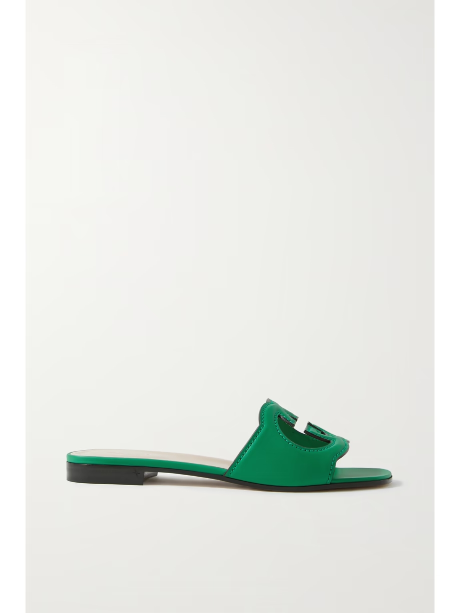 Cutout leather slides Cutout leather slides