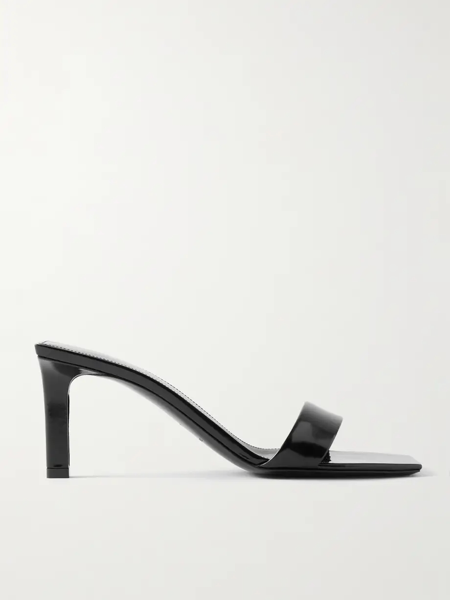 Marilyn glossed-leather mules Marilyn glossed-leather mules