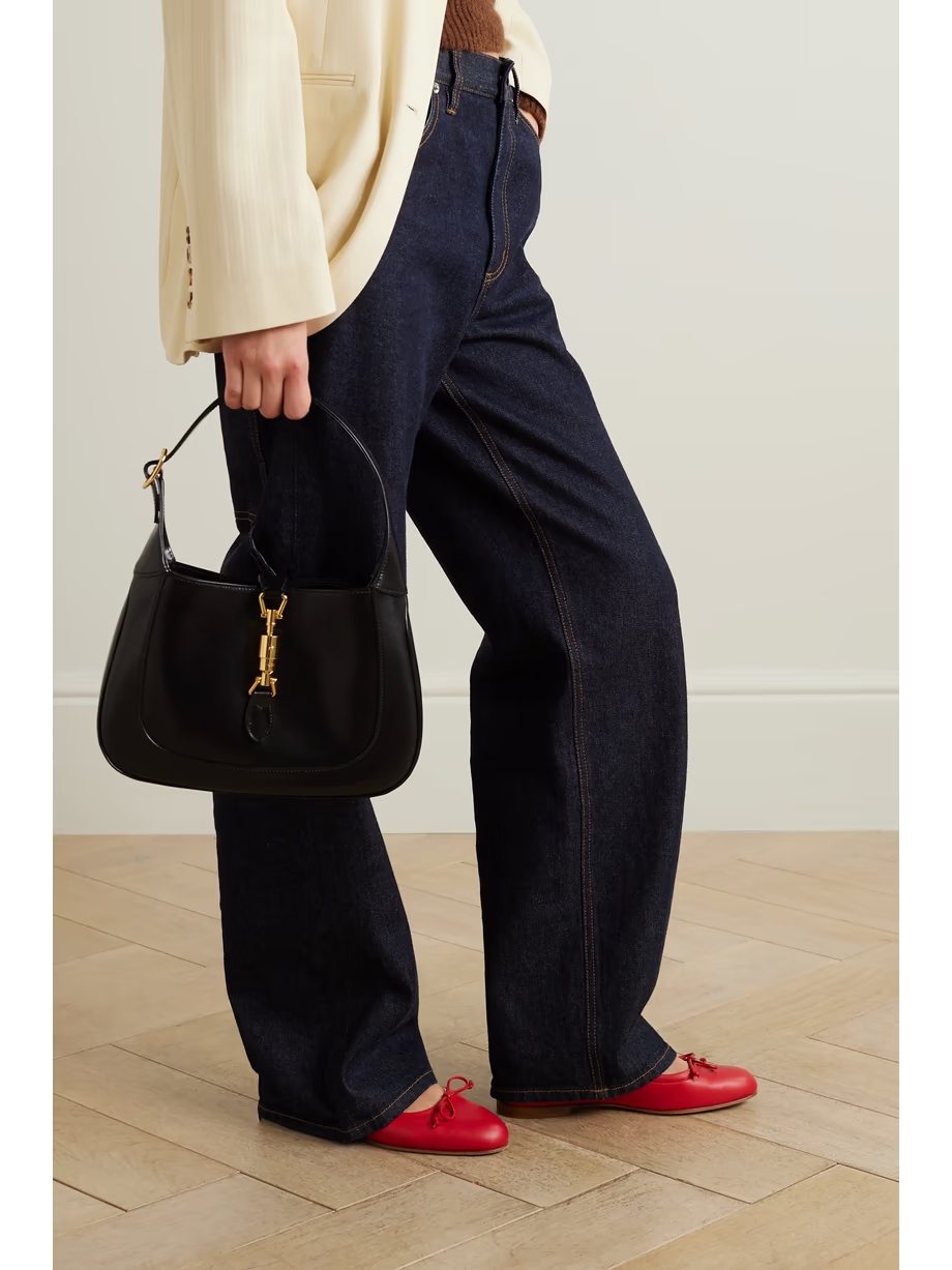Veralli bow-detailed leather ballet flats Veralli bow-detailed leather ballet flats