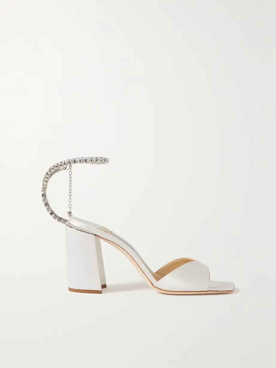 Saeda 85 crystal-embellished satin sandals Saeda 85 crystal-embellished satin sandals
