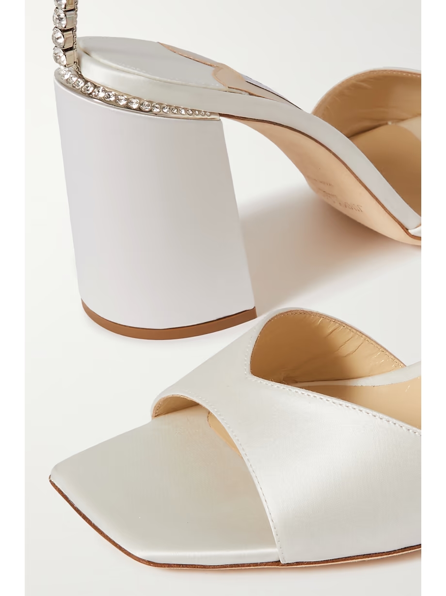 Saeda 85 crystal-embellished satin sandals Saeda 85 crystal-embellished satin sandals