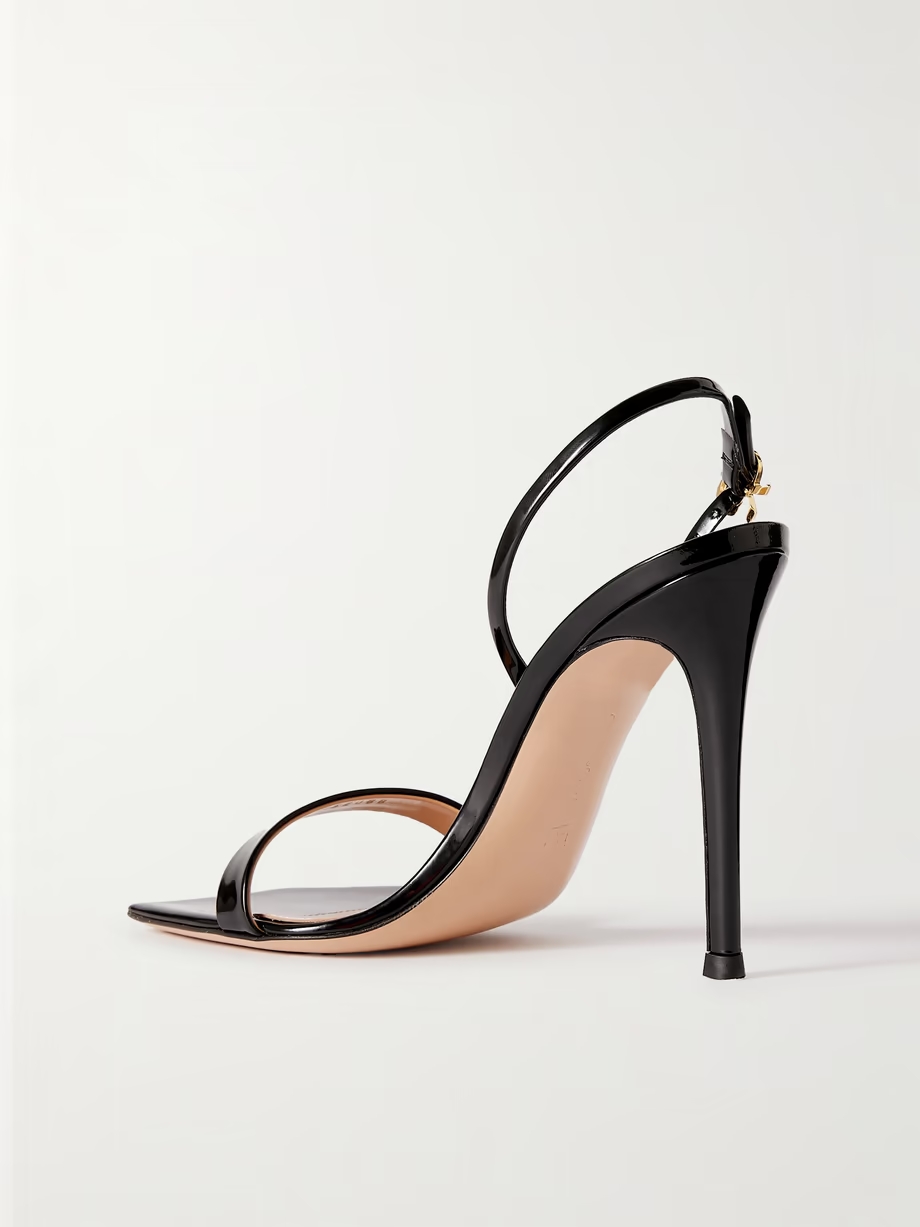 Ribbon 105 patent-leather slingback sandals Ribbon 105 patent-leather slingback sandals