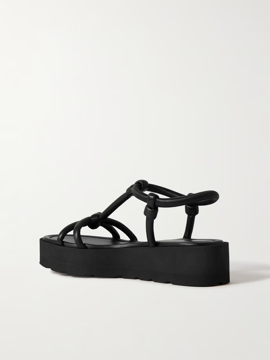 Marine 30 knotted stretch-leather platform sandals Marine 30 knotted stretch-leather platform sandals