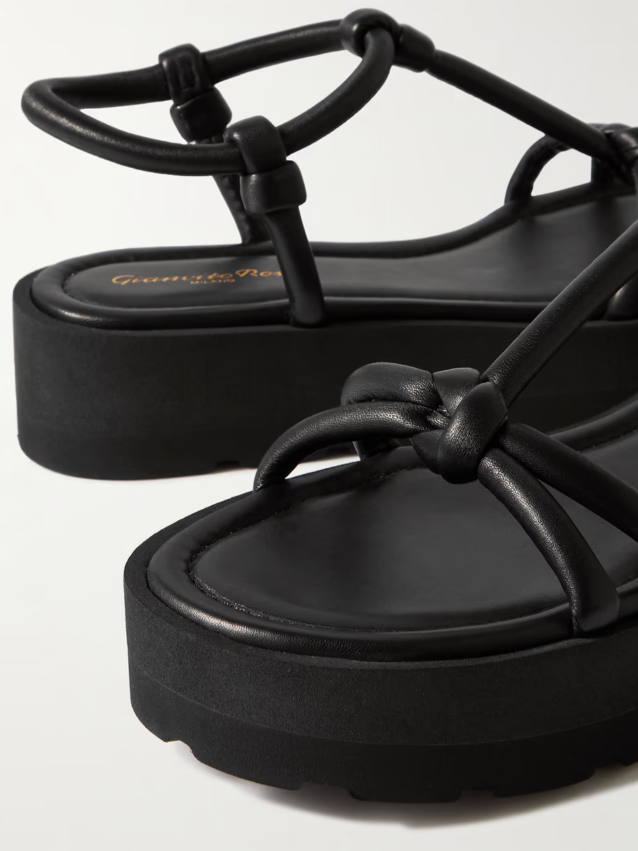 Marine 30 knotted stretch-leather platform sandals Marine 30 knotted stretch-leather platform sandals
