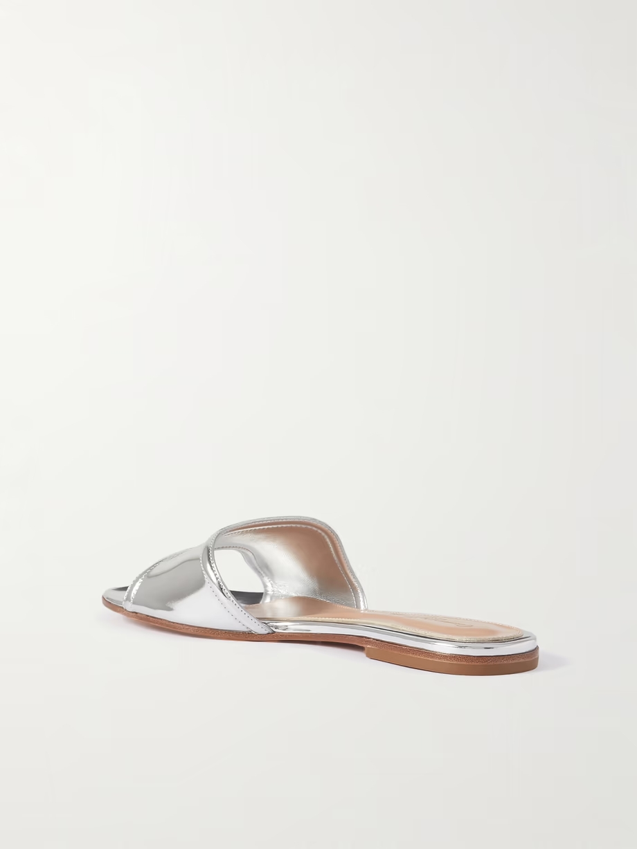 Mirrored-leather slides Mirrored-leather slides