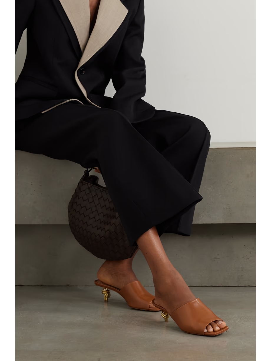 Knot leather mules Knot leather mules
