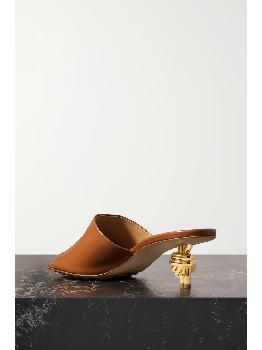 Knot leather mules Knot leather mules