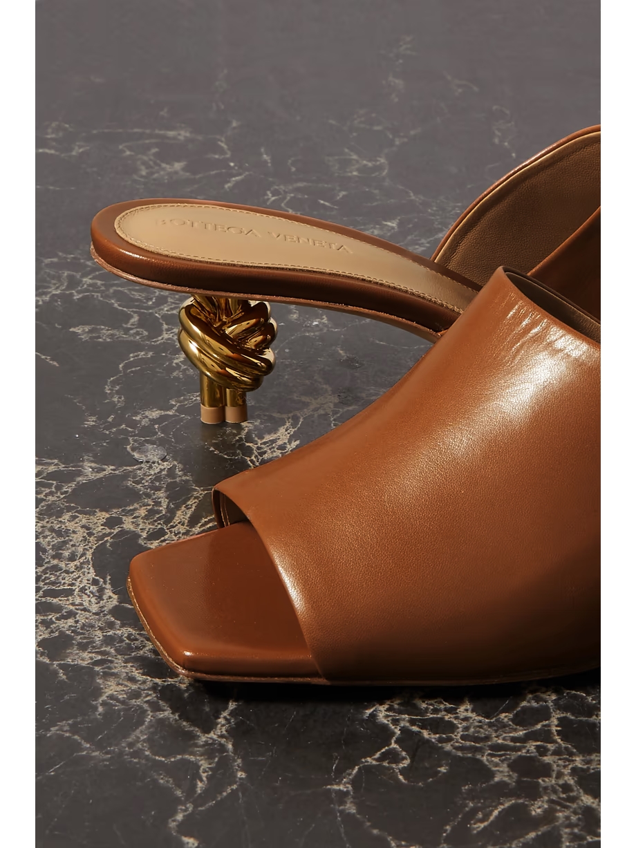 Knot leather mules Knot leather mules