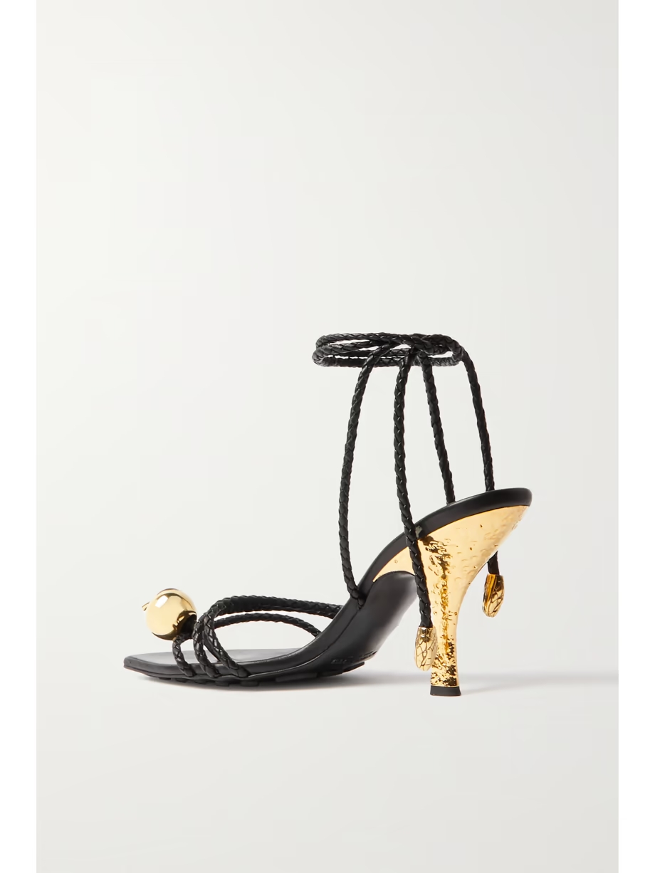 Adam embellished intrecciato leather sandals Adam embellished intrecciato leather sandals