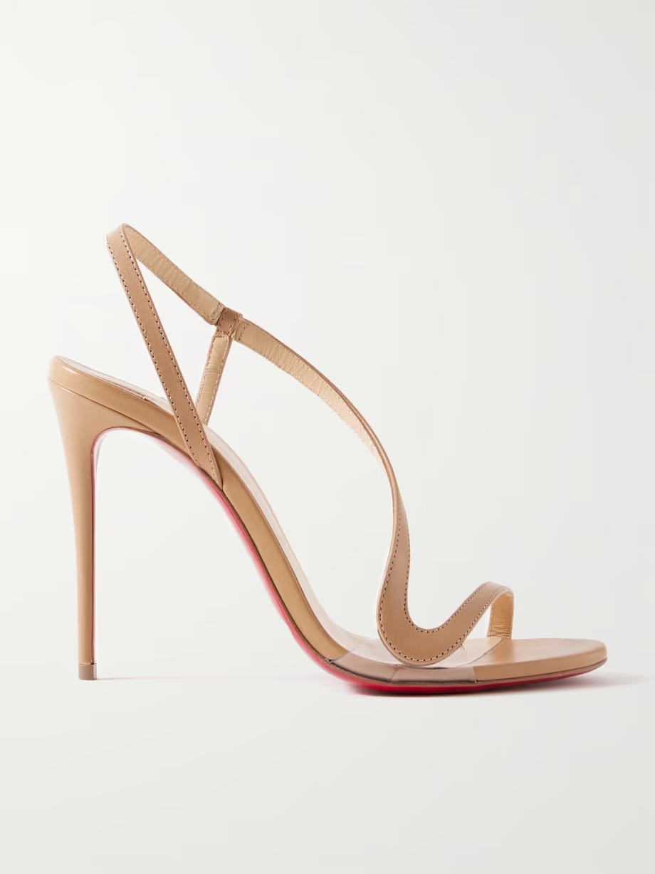 Rosalie 100 PVC-trimmed leather sandals Rosalie 100 PVC-trimmed leather sandals