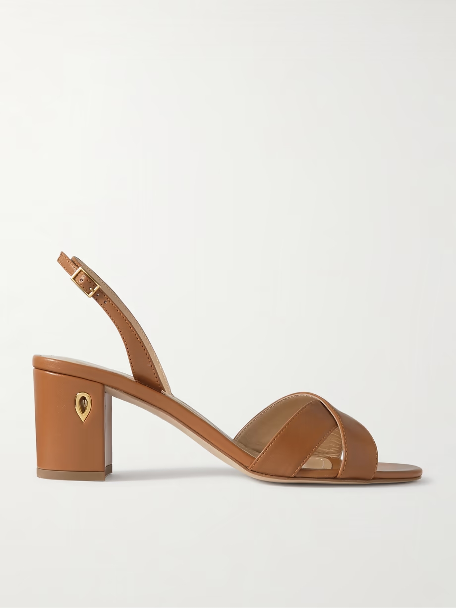 Leonardo 65 leather slingback sandals Leonardo 65 leather slingback sandals