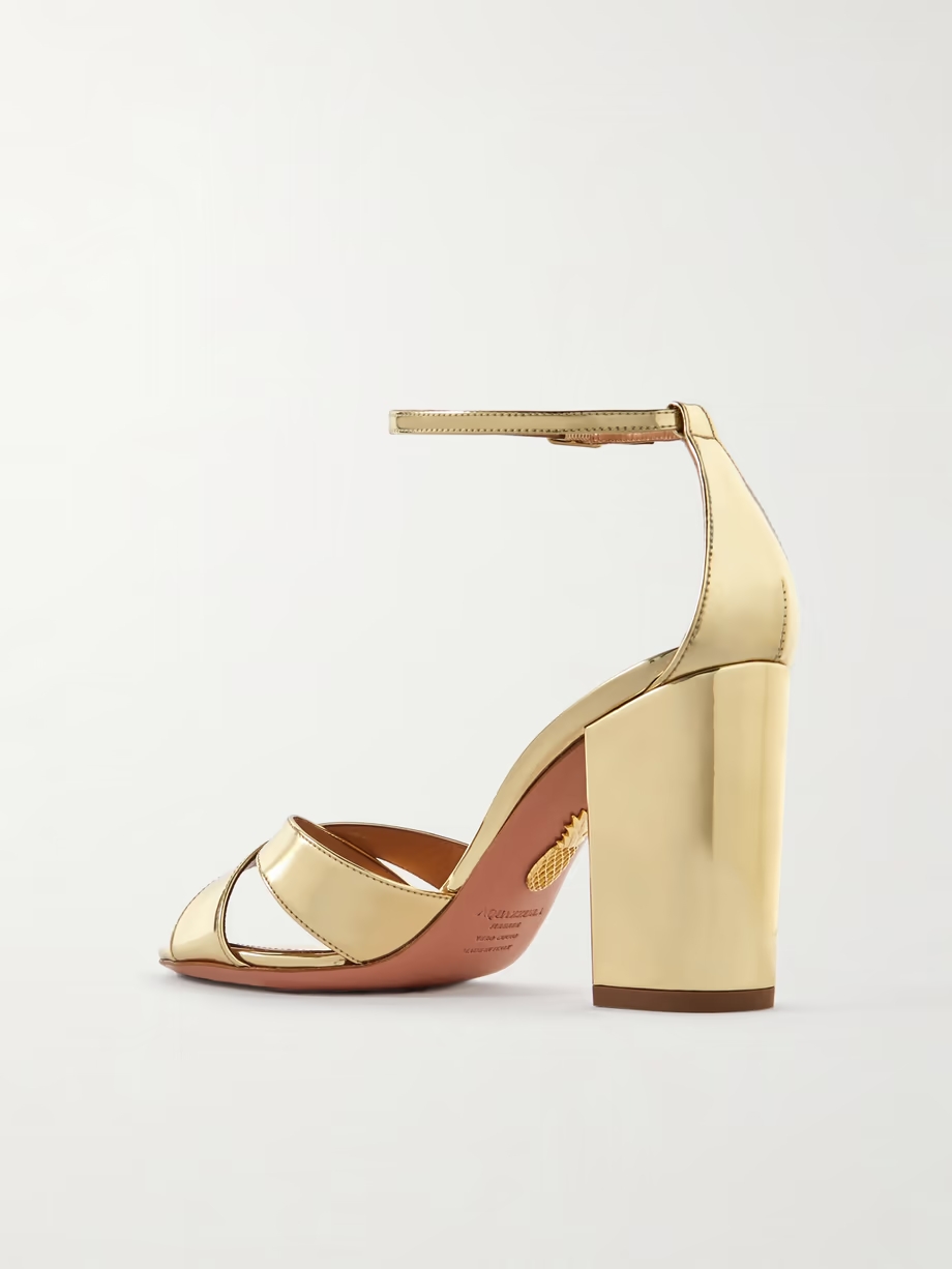 Divine 85 mirrored-leather sandals Divine 85 mirrored-leather sandals