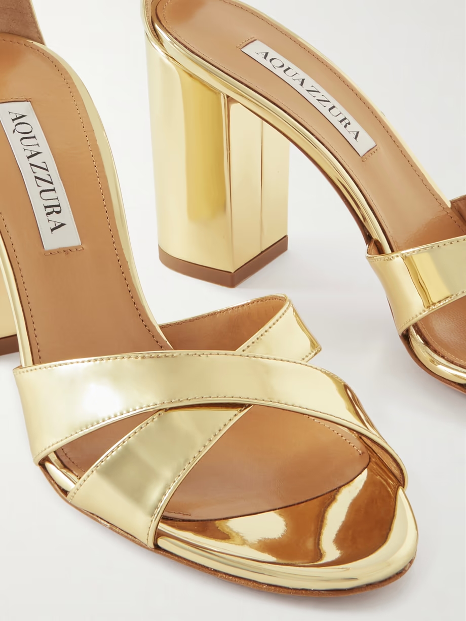 Divine 85 mirrored-leather sandals Divine 85 mirrored-leather sandals