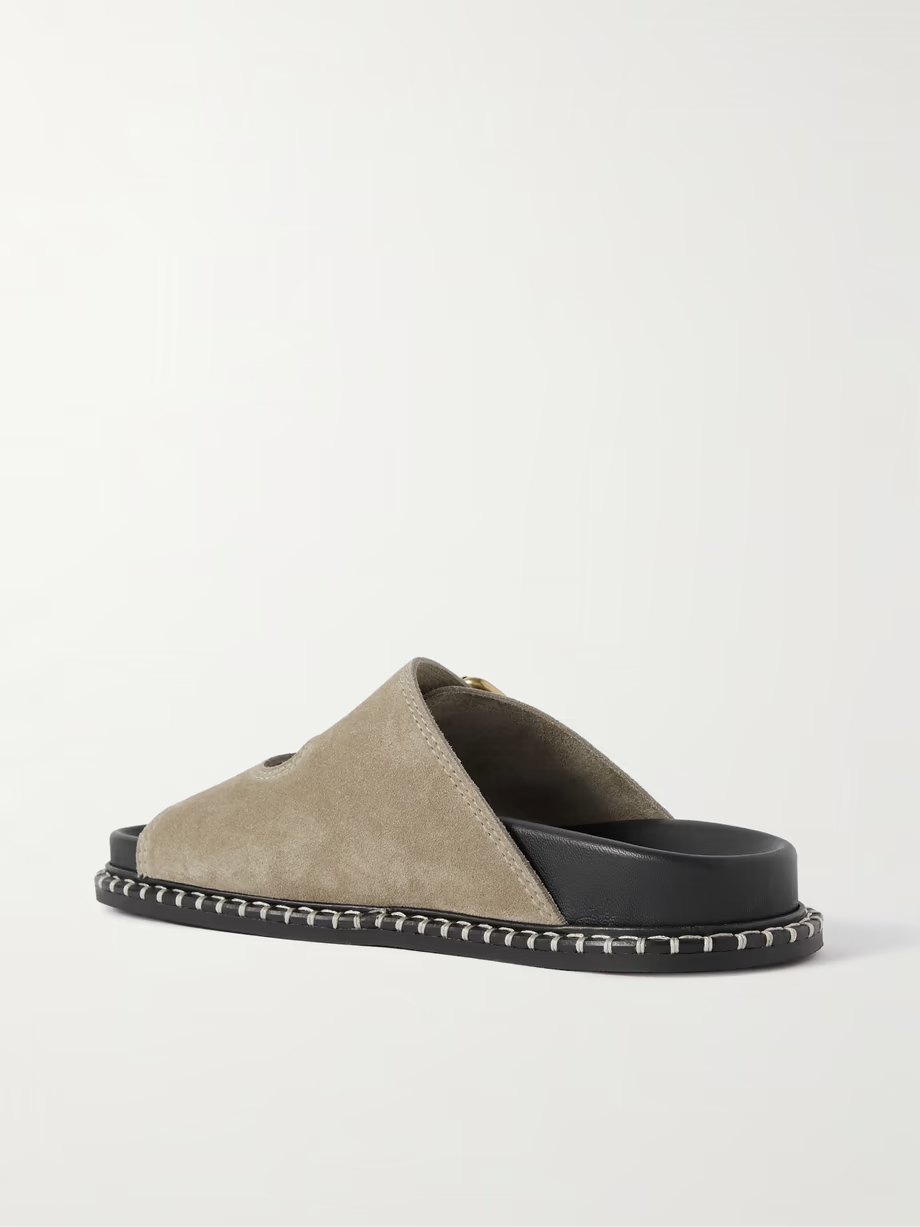 + NET SUSTAIN Rebecca whipstiched suede slides + NET SUSTAIN Rebecca whipstiched suede slides