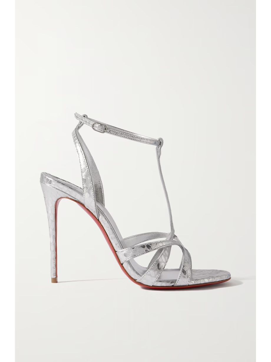 Tangueva Alta 100 metallic snake-effect leather sandals Tangueva Alta 100 metallic snake-effect leather sandals