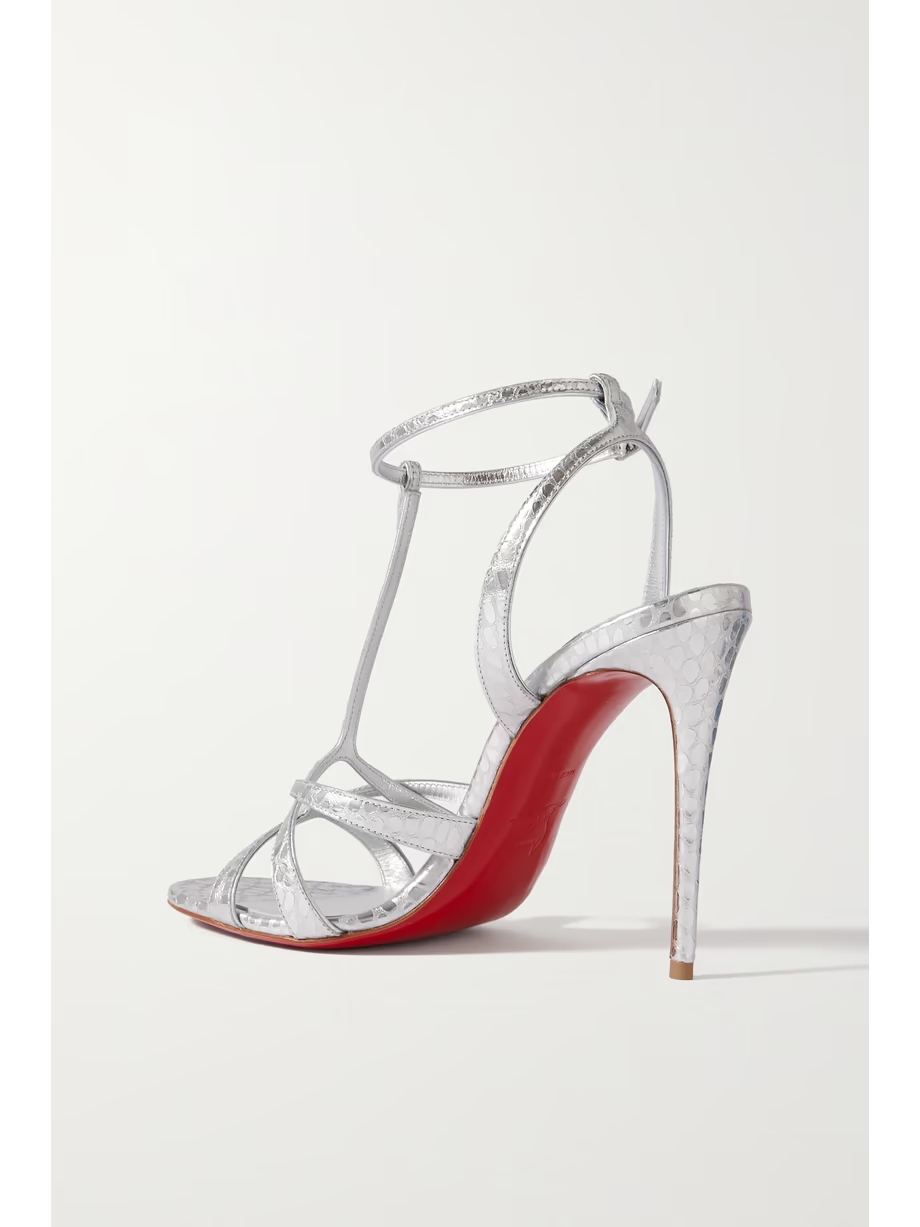 Tangueva Alta 100 metallic snake-effect leather sandals Tangueva Alta 100 metallic snake-effect leather sandals