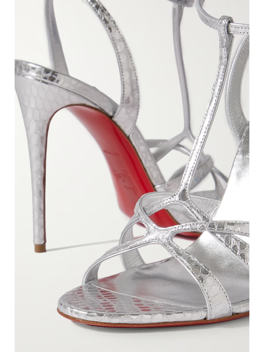 Tangueva Alta 100 metallic snake-effect leather sandals Tangueva Alta 100 metallic snake-effect leather sandals