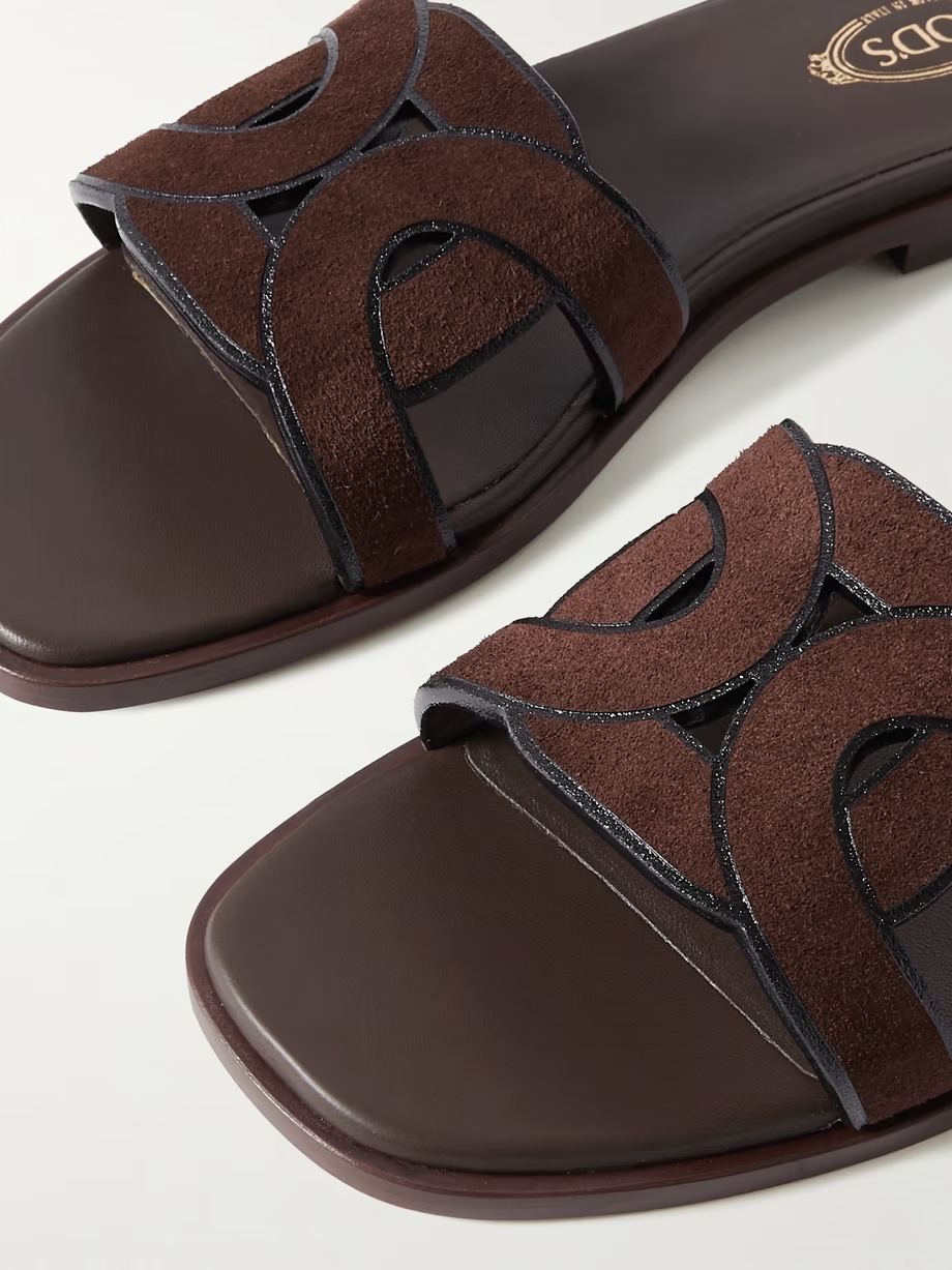 Suede slides Suede slides